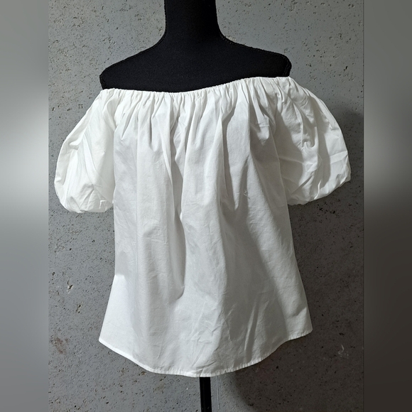 #091 Sz 6 Primark White Bishop Sleeve Ruffled Blouse - Picture 2 of 8